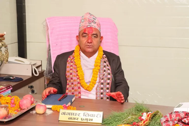 कुनै सुविधा नलिने फलेवास नगर प्रमुख तिवारीको घोषणा