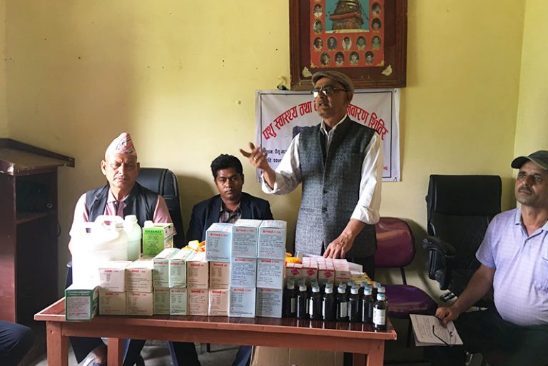 पर्वतको पैयुँमा पशुका लागि स्वास्थ्य शिविर सम्पन्न