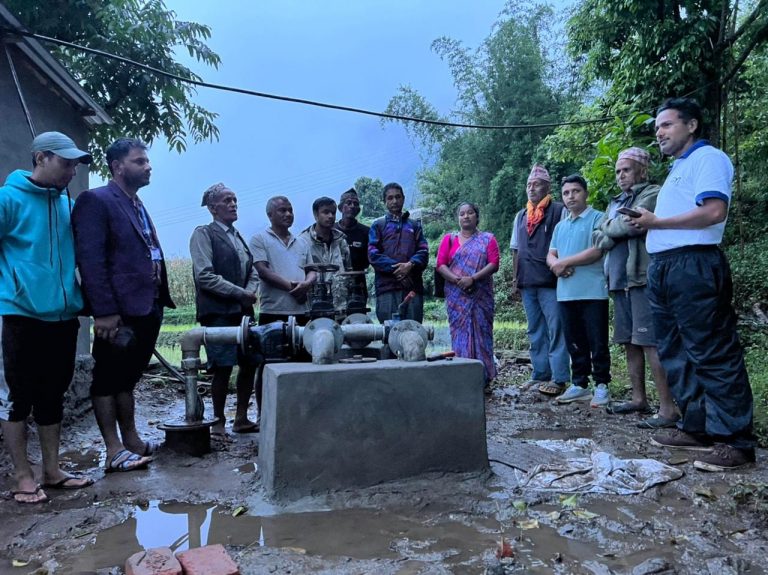 पर्वतमा पहिलो पटक ट्युबवेल डिपबोरिङ्ग सिंचाई आयोजना सञ्चालन