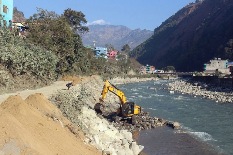 म्याग्दीको बेनीमा कालीगण्डकी नदीको कटान नियन्त्रण आयोजना सुरु