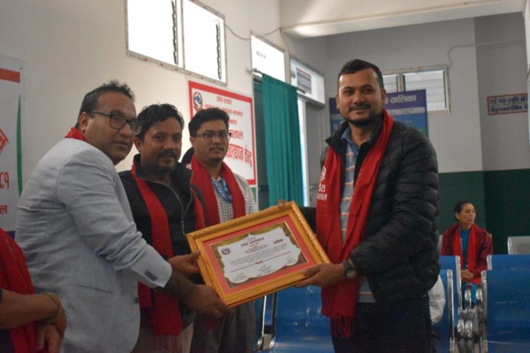 पर्वत अस्पतालमा पानीको समस्या हट्यो, लिफ्ट खानेपानीको उद्घाटन