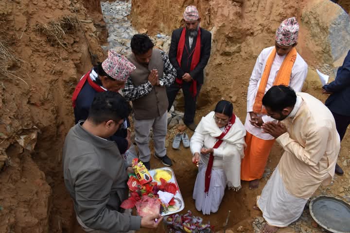 प्रदेश अस्पताल पर्वतमा अत्याधुनिक पोस्टमार्टम गृहको शिलान्यास