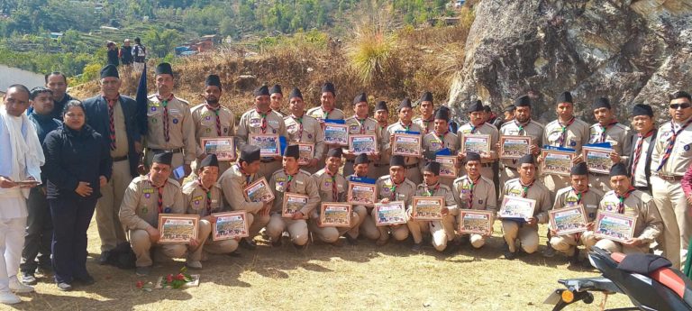 महाशिलामा ६ दिने स्काउट आधारभूत (बि.टि.सि) तालिम सम्पन्न