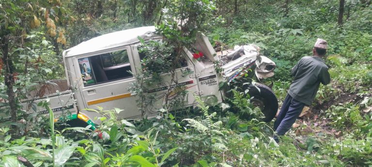 फलेवास नेपानेमा जिप दुर्घटना हुँदा १ जनाको मृत्यु,२ जना घाइते
