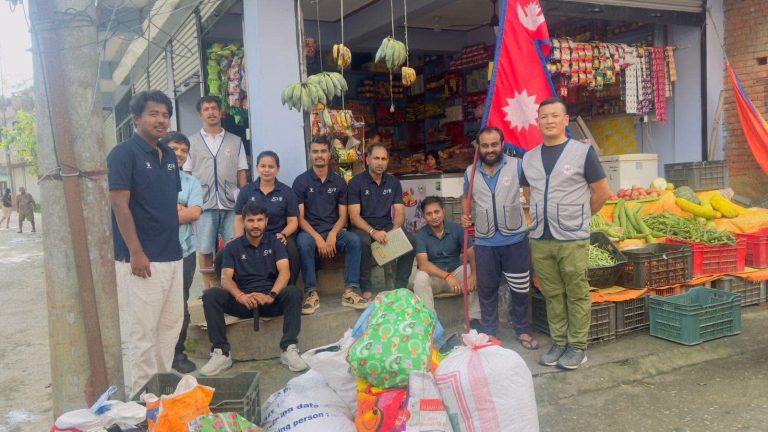 पर्वत जेसीजद्वारा रसुवा बाढी पीडितका लागि राहत संकलन अभियान संचालन