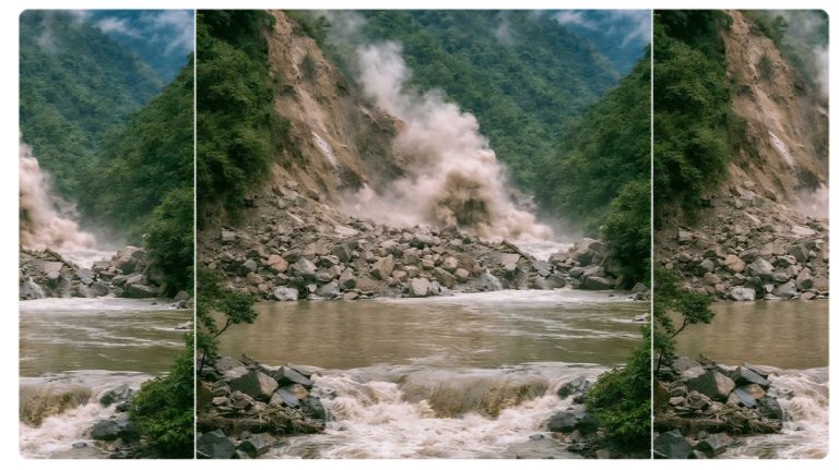 पहिरो खसेर थुनिएको किम्रुङ खोलाको बहाब खुल्यो